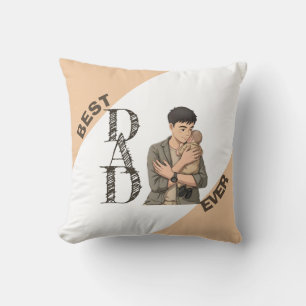 Simple First Father’s Day Anime Style Cushion