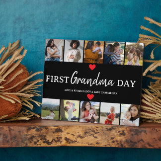 Simple First grandma Day Picture Collage Plaque