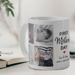 Simple First Mother's Day Picture Collage | Mommy Coffee Mug<br><div class="desc">Celebrate the first Mother's Day with this one-of-a-kind customizable photo collage coffee mug. Personalize it with 8 square photos and your choice of text,  creating a heartwarming and thoughtful gift she'll love and treasure forever.</div>