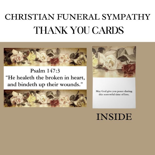 Simple Floral Bible Verse Sympathy  Card (Add Bible Verse)
