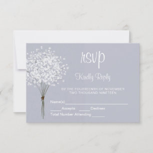 Simple Floral Bouquet  RSVP Card
