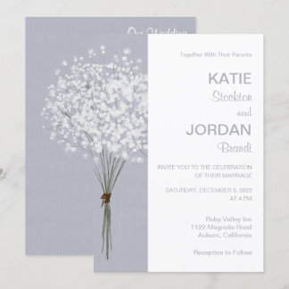 Simple Floral Bouquet Wedding Invitation