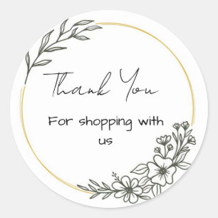 Simple floral business stickers