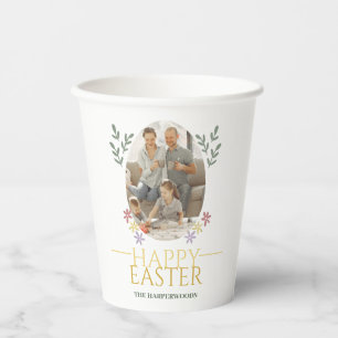 Simple Floral Easter family Easter Egg Hunt photo Paper Cups