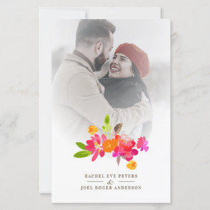 Simple Floral Garland Romantic Photo Wedding