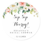 Simple Floral Green Sip Sip Hooray Bridal Shower