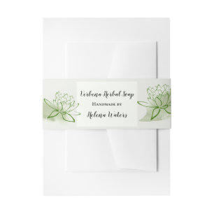 Simple Floral Homemade Soap Band Wrap    Packaging Invitation Belly Band