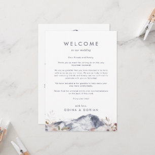 Simple Floral Moutain Welcome Letter & Itinerary