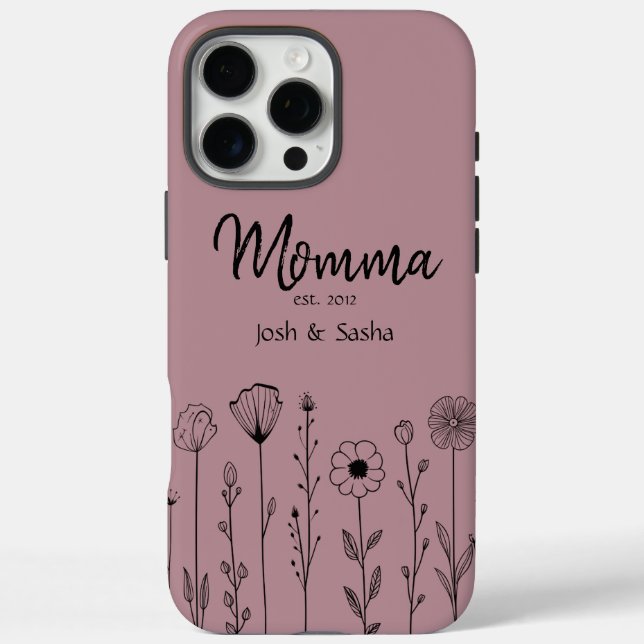 Simple Floral Nana Custom Title Case-Mate iPhone Case (Back)