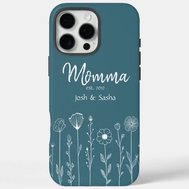 Simple Floral Nana Custom Title Case-Mate iPhone Case (Back)