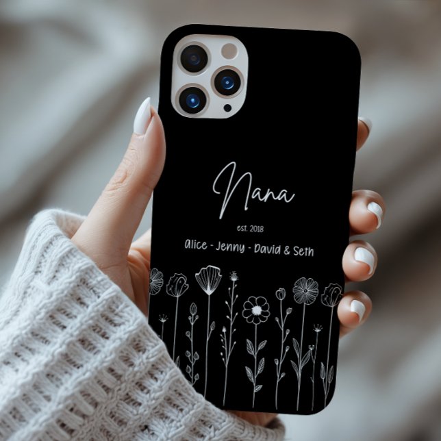 Simple Floral Nana Custom Title Case-Mate iPhone Case (Creator Uploaded)