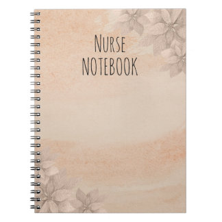 simple floral nurse notebook