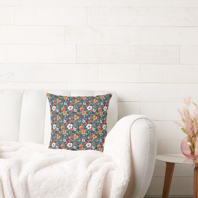 Simple floral pattern design cushion (Couch)