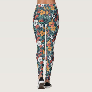 Simple floral pattern design leggings