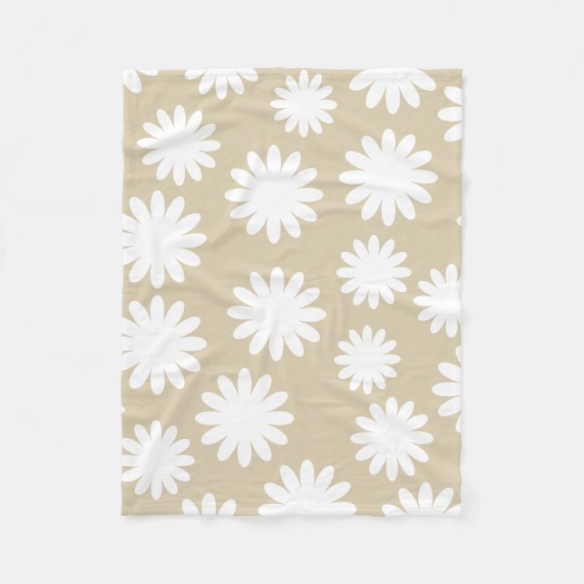 Simple floral Pattern Fleece Blanket (Front)