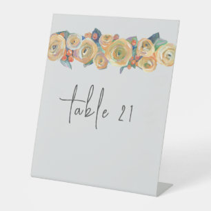 Simple Floral Pedestal Sign
