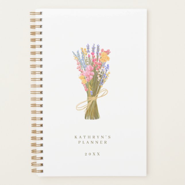 Simple Floral  Planner (Front)