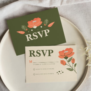 Simple Floral RSVP Card