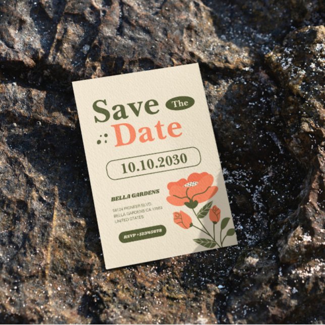 Simple Floral Save The Date (Creator Uploaded)