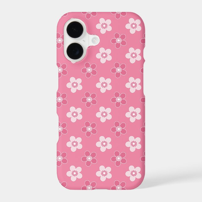  simple floral solid pink pattern retro small flow (Back)