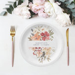 Simple Floral Sweet 16 Birthday Paper Plate<br><div class="desc">Featuring airy watercolor florals and modern typefaces. Starting with a fabulous printed invitation, set the tone with a unique design then carry the theme through the entire event. Your event will be picture perfect from beginning to end with special little extras. At the party, consider personalised party favours for an...</div>