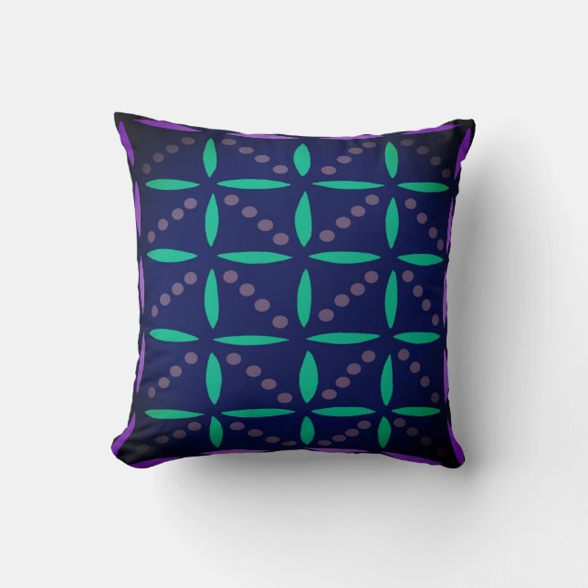 Simple Floral Throw Pillow (Front)