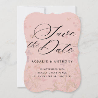 Simple floral Wedding Save the Dates Invitation