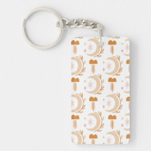 Simple Flower Drawing Key Ring