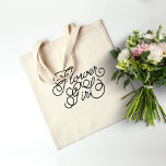 Simple Flower Girl Tote Bag<br><div class="desc">Perfect for a flower girl gift at your bridal shower or wedding event.  "Flower girl" in cute,  yet elegant calligraphy.</div>