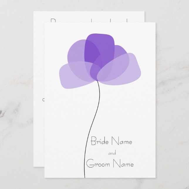 Simple flower Invitation (Front/Back)