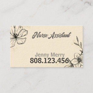 Simple Flower Medical Business Card template