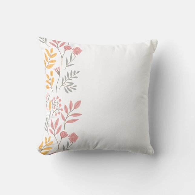simple flower pillow cushion (Front)