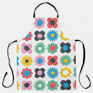 Simple flower seamless pattern design. Scandinavia Apron