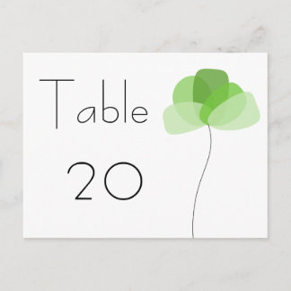 Simple flower Table Number Postcard