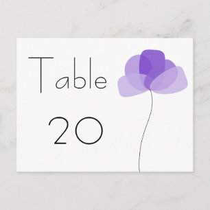 Simple flower Table Number Postcard