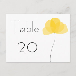 Simple flower Table Number Postcard