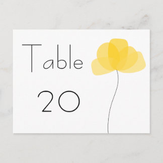 Simple flower Table Number Postcard