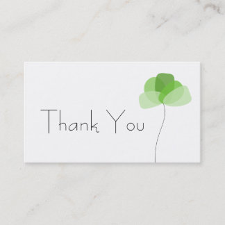 Simple flower Thank You Business Card