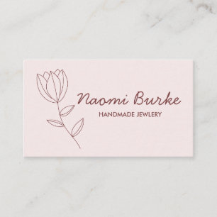 Simple Flower Unique Business Card