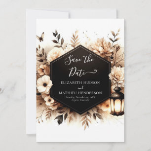Simple Flowers Rustic Wedding Save The Date