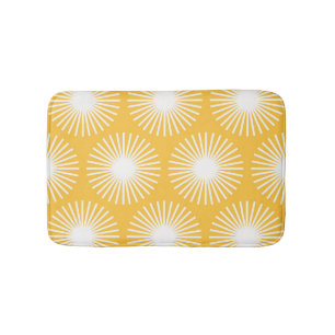 Simple flowers: Scandinavian seamless design. Bath Mat