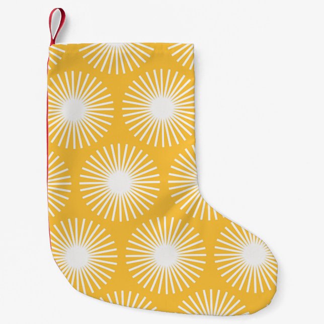 Simple flowers: Scandinavian seamless design. Small Christmas Stocking (Front)