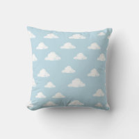 Simple Fluffy Clouds Sky Nursery Kids Pattern