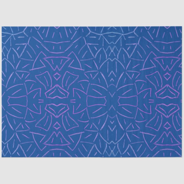 Simple Flutter Blue Tissue Paper (Front)