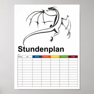 Simple Flying Dragon Poster