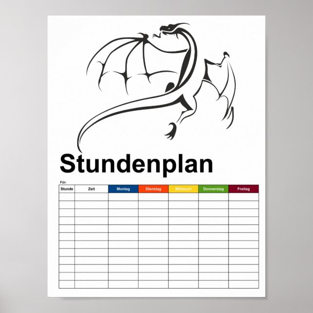 Simple Flying Dragon Poster (Front)