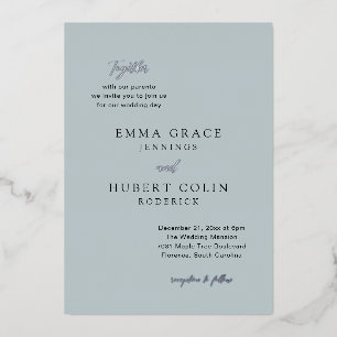 Simple Fog Typographic Modern Elegant Wedding