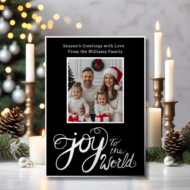 Simple Foil Christmas Card Template Photos Modern  (Creator Uploaded)