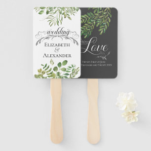 Simple Foliage, Wedding Day Hand Fan