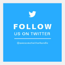 Simple Follow Us On Twitter Card